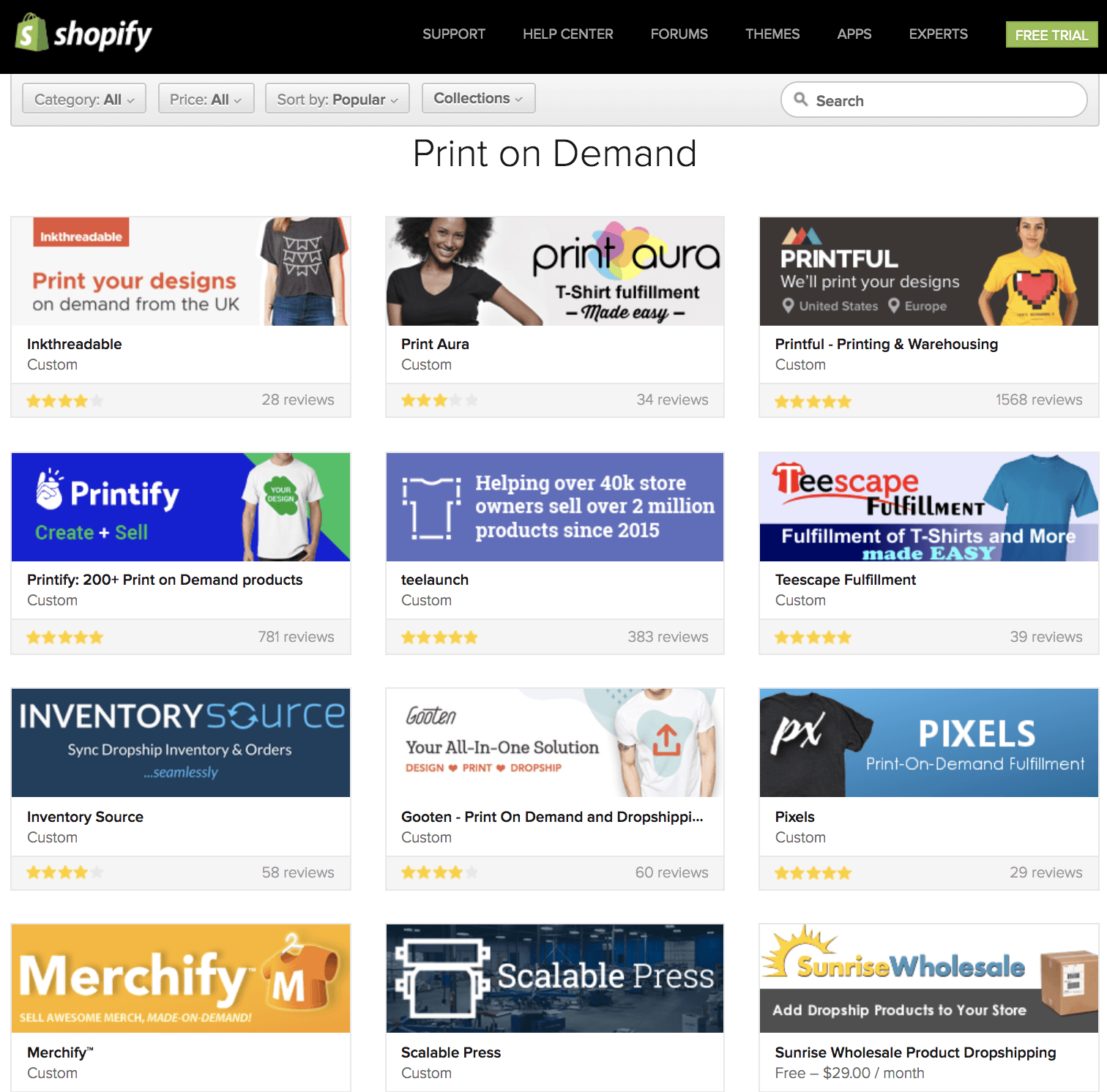 Print on Demand apps on shopify