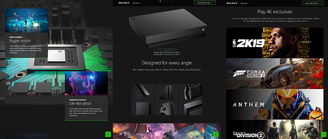 Xbox One Product Landing Page