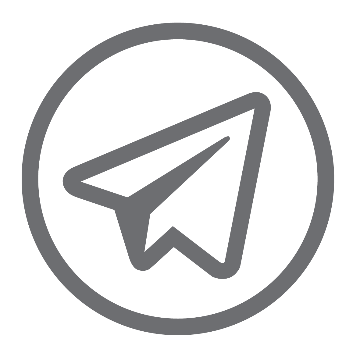 Телеграм лого на белом фоне