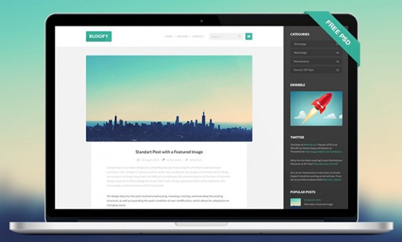 PSD-шаблон Blogify