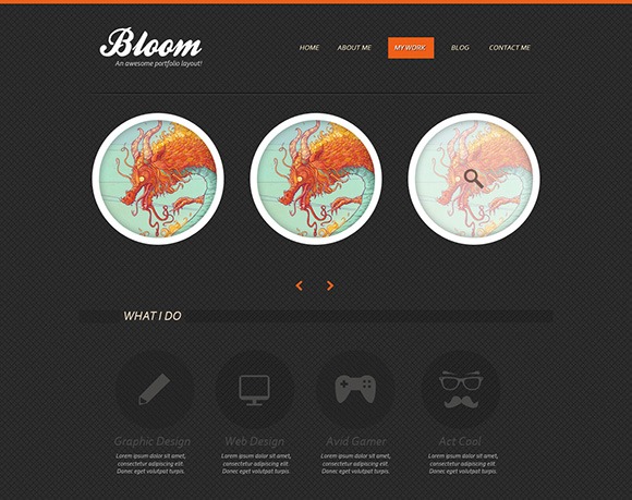 PSD-шаблон Bloom-Portfolio