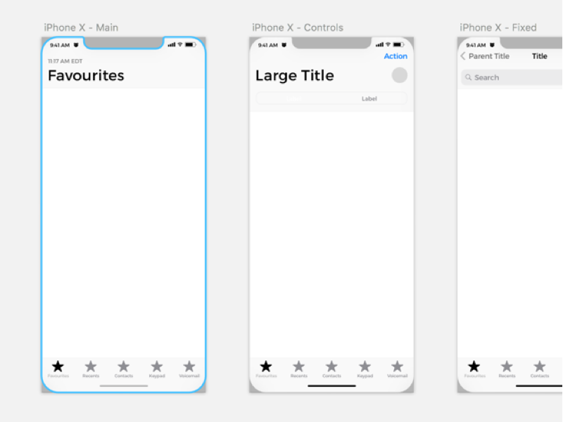 iPhone X Wireframe Kit Sketch Resource