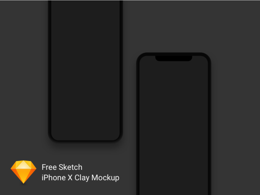 4. iPhone X Clay Mockup Freebie