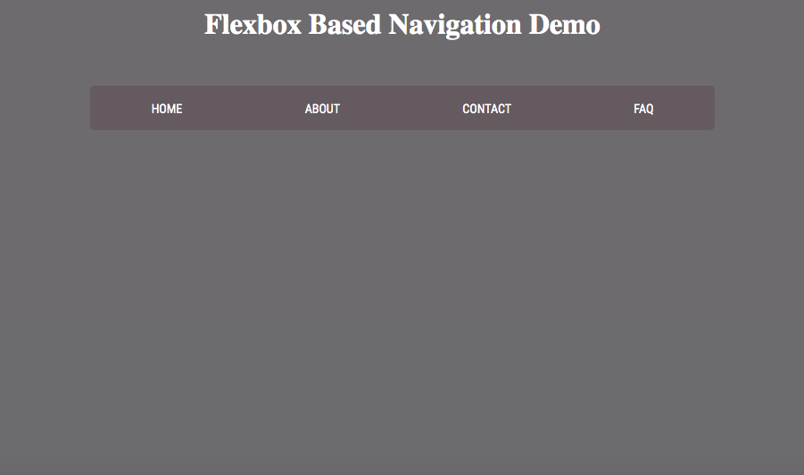CSS Flexbox Based Responsive Navigation