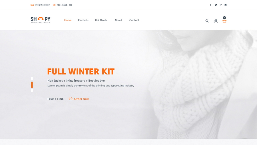 Shopy - Ecommerce PSD web templates