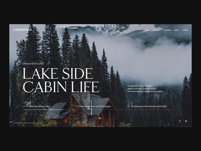 cabin wild lake side