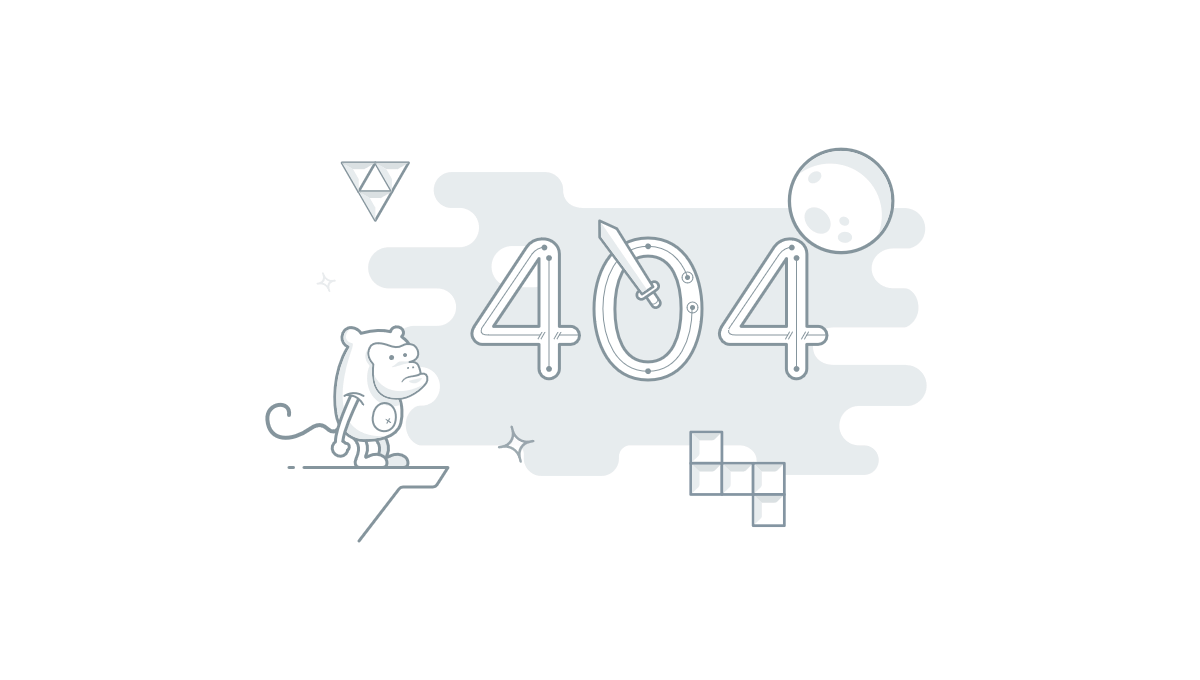 Demo image: 404 Page with SVG