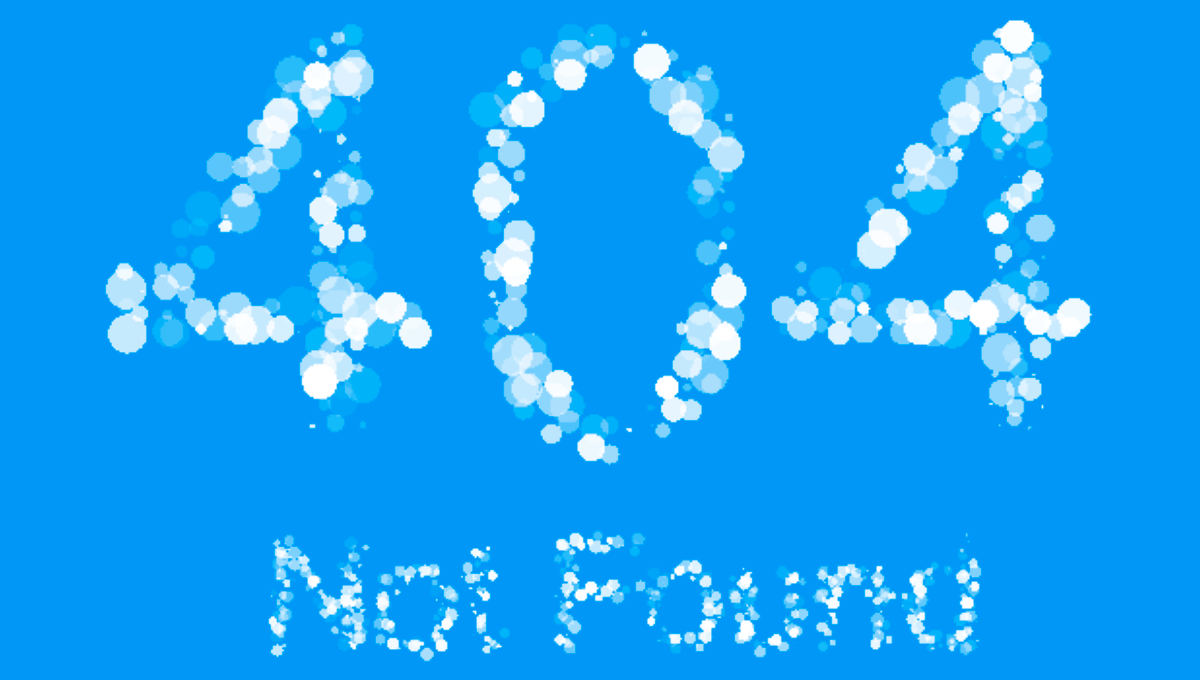 Demo image: 404 Particle Text