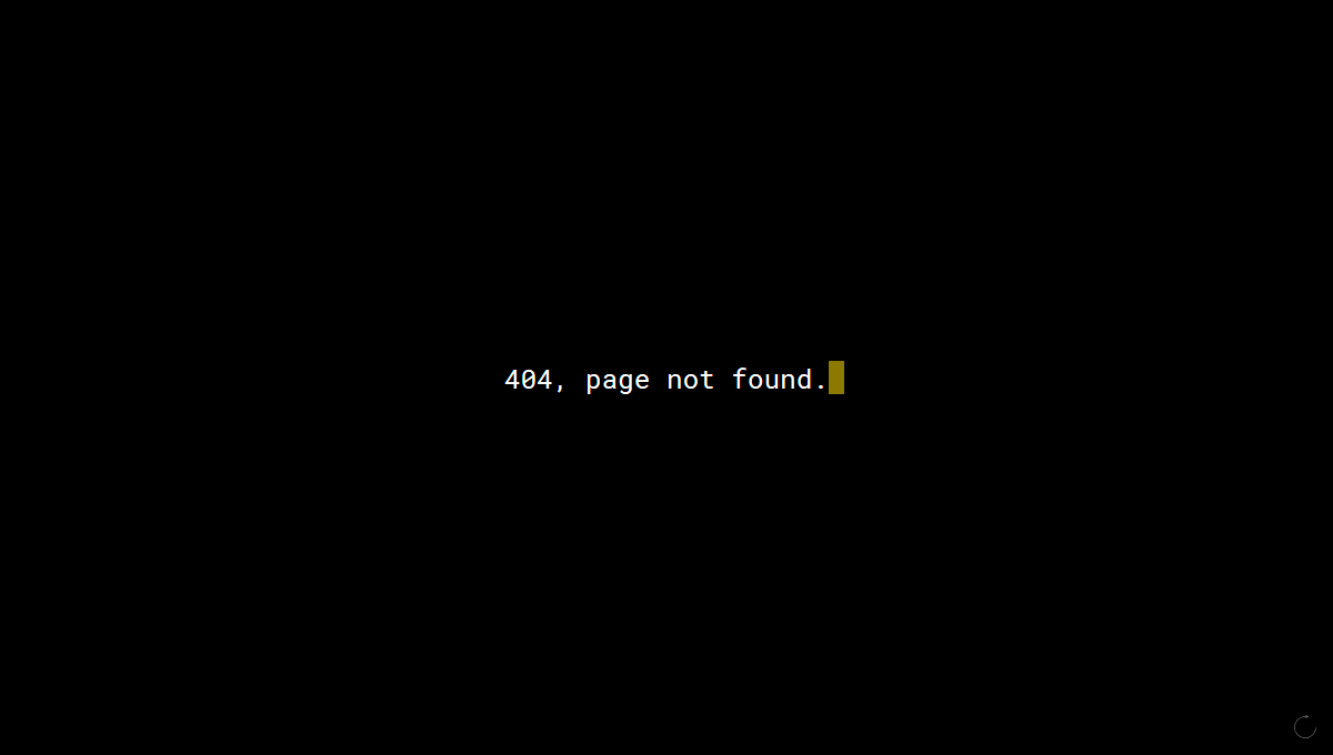 Demo image: 404 Typed Message