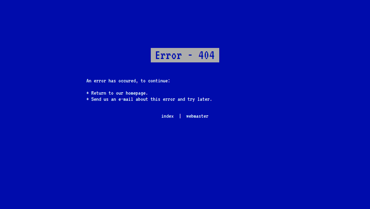 Demo image: BSOD 404 Page