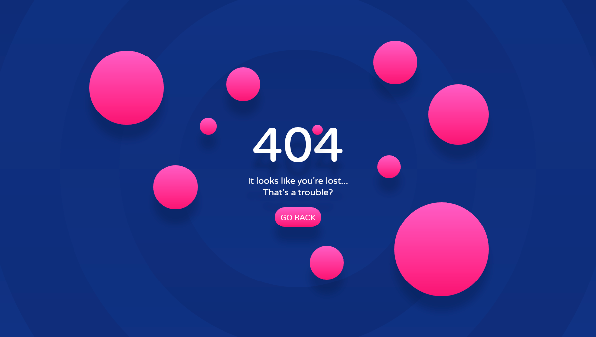 Demo image: Bubbly 404 Page