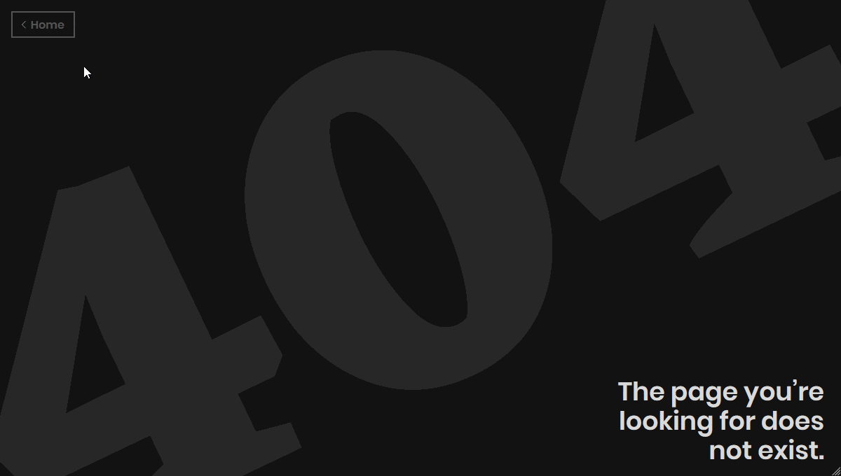 UI 404 Page - GIF Demo
