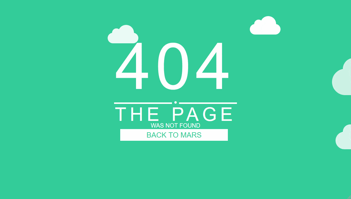 Pure CSS 404 Error Page - GIF Demo