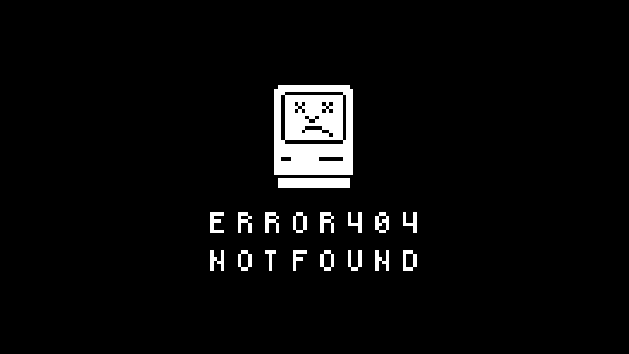 Demo image: Sad Mac 404 Error Page