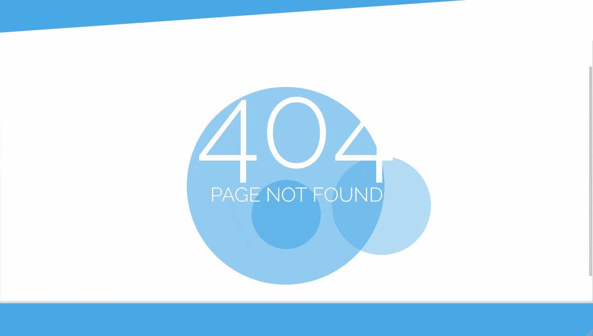 Simple Pure CSS3 404 Error Page - GIF Demo