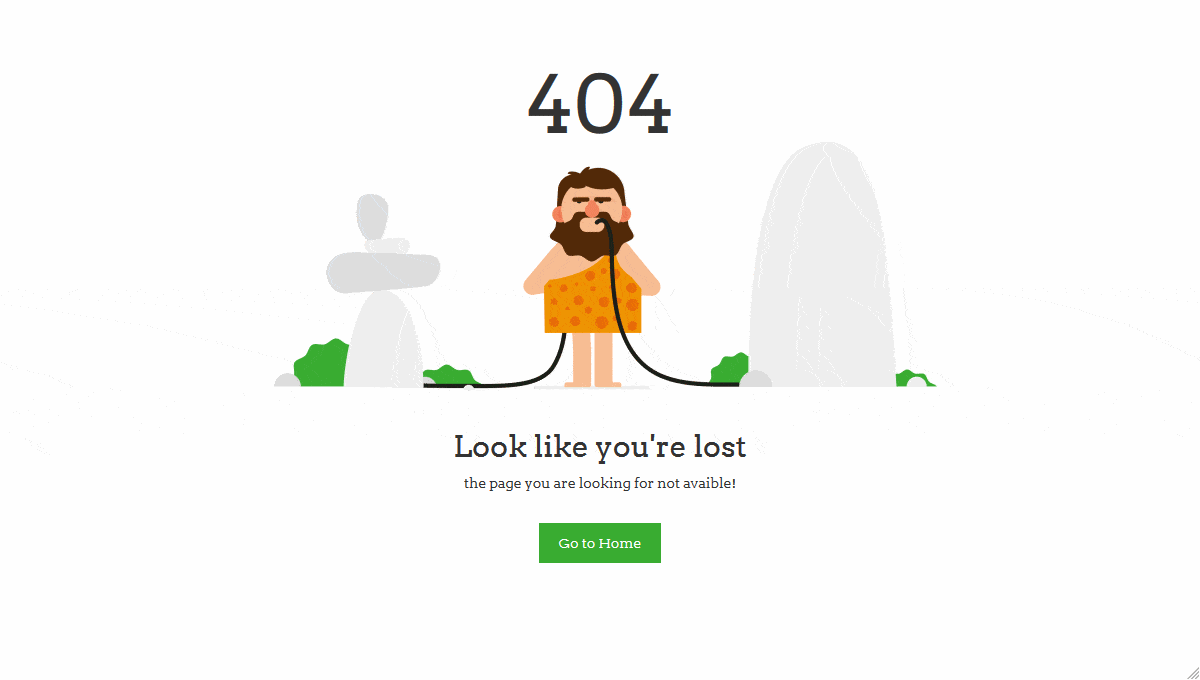 404 Page - GIF Demo