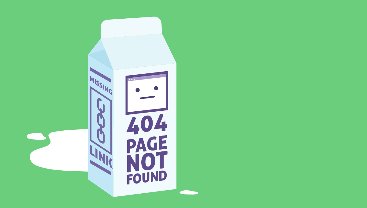 Demo image: SVG Animation 404 Error Milk Carton