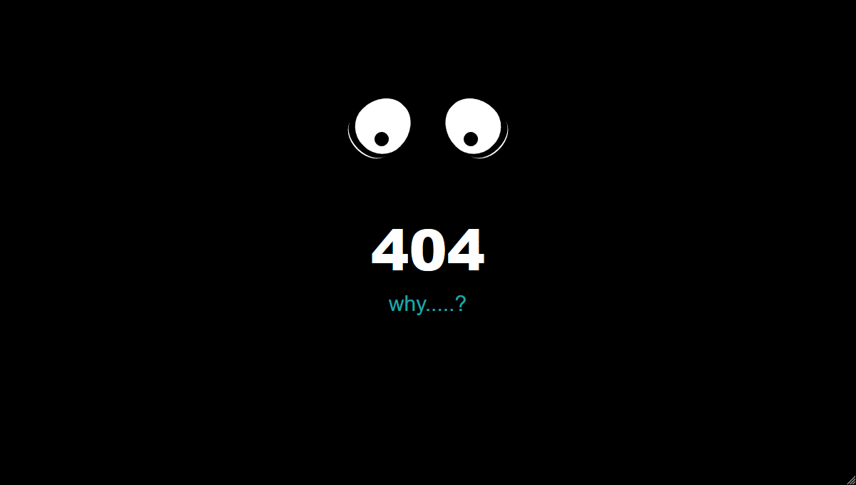 404 Error Page - GIF Demo