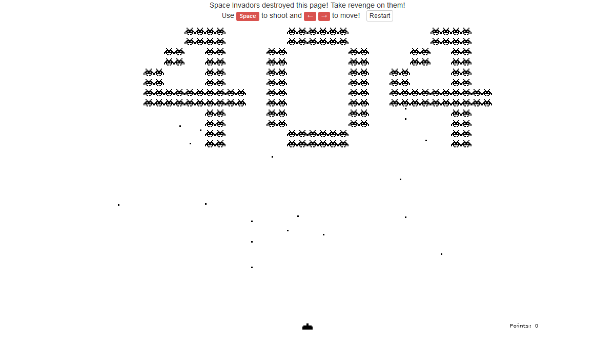 Demo image: Space Invaders Game (404)