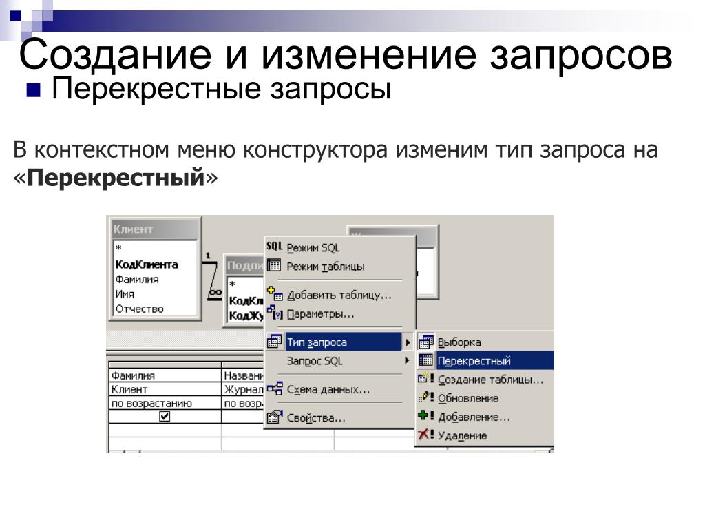 План запроса в бд