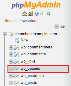 03 Change wordpress site url phpmyadmin.fw.png