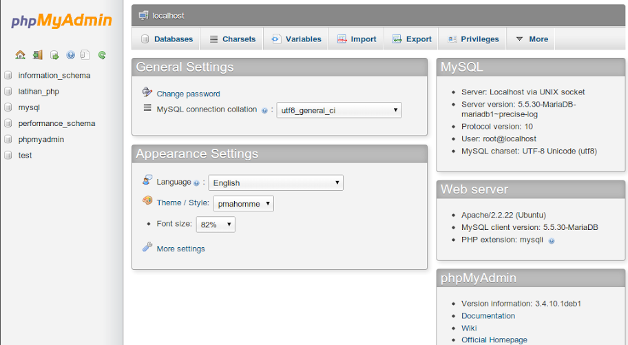 Mysql phpmyadmin