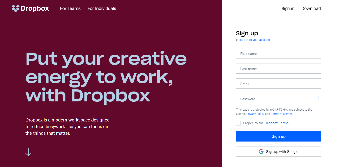 how-design-website-layout-step-7-dropbox