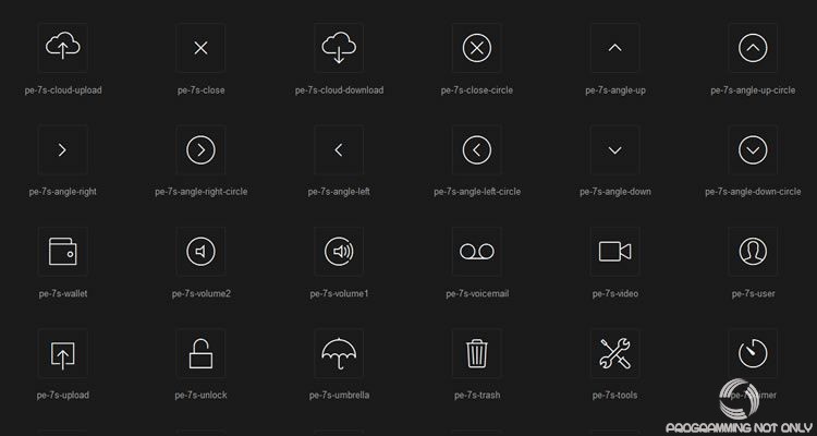 Stroke 7 Icon Font Set