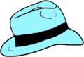 Light Blue Fedora hat.png