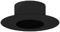 A black hat.svg