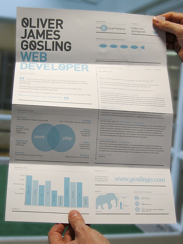 Oliver Gosling Creative Web Development CV
