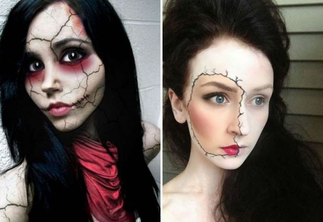 макияж куклы на хэллоуин