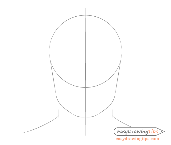 Male head drawing