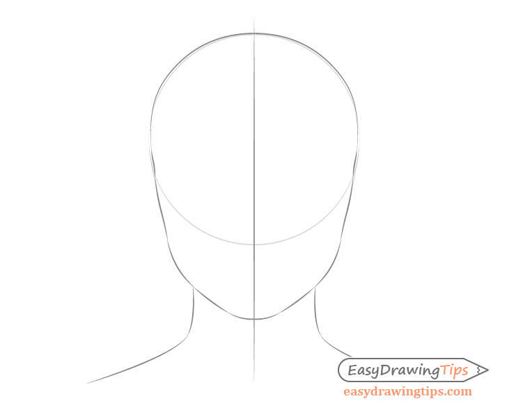 Female head shape drawing
